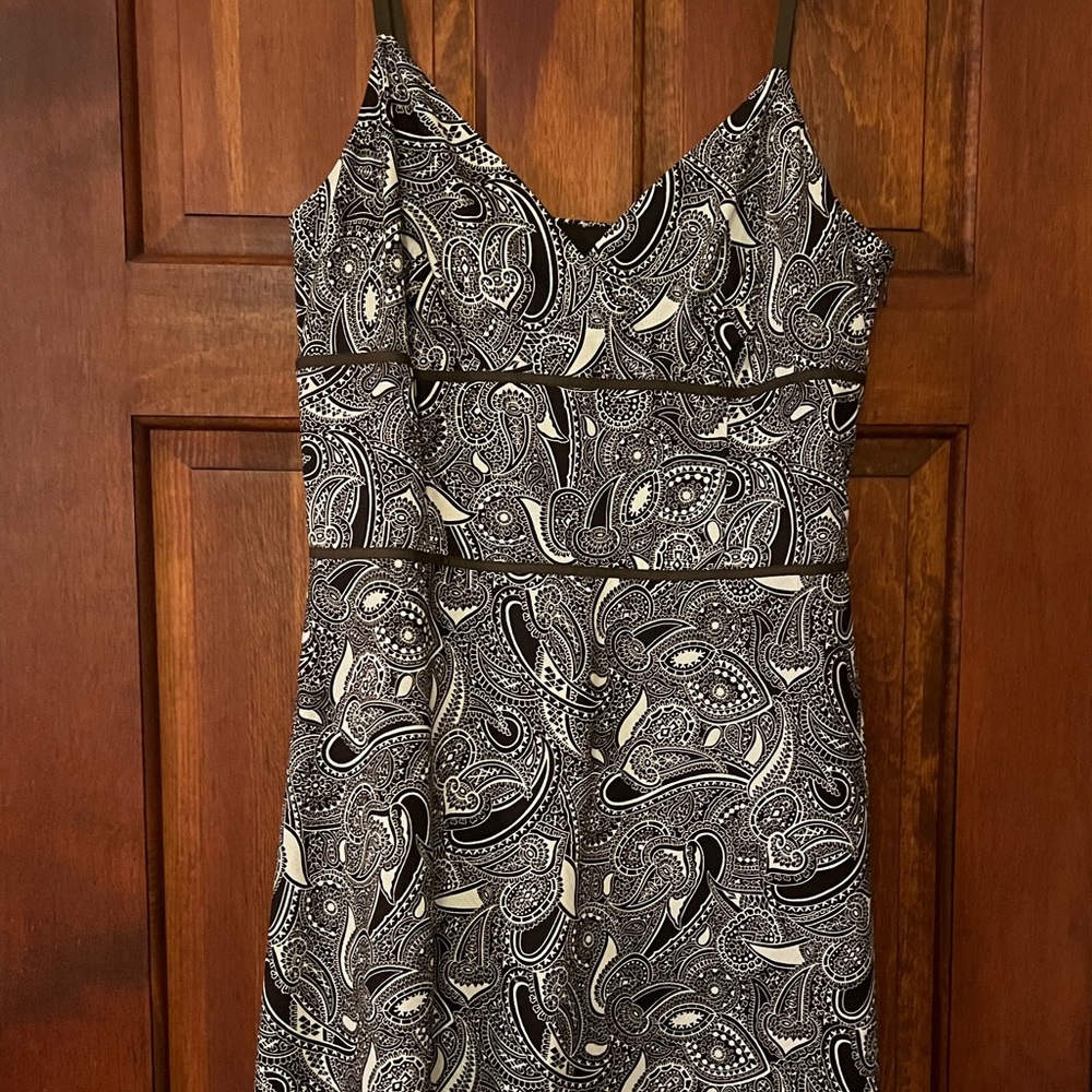 LOFT Dress l BROWN PAISLEY COTTON SUNDRESS l Women’s Size 10 l NWOT | Lined!